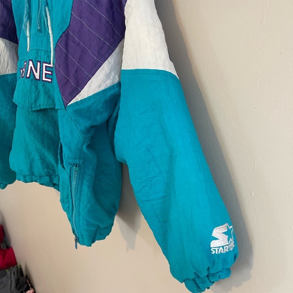 Charlotte Hornets Starter Jacket NBA Official Basketball Small Coat VTG Rare - Picture 3 of 10